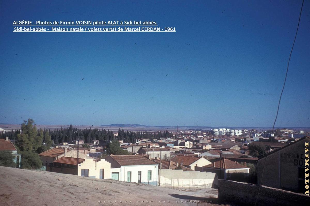 Sidi-Bel-Abbes 376 - Maison aux volets verts  maison natale de Marcel Cerdan.jpg - Sidi-Bel-Abbès - Maison aux volets verts : maison natale de Marcel Cerdan